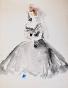 Janine JANET - Original painting - Watercolor - Woman in evening dress 5