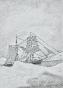 Armel DE WISMES - Original Drawing - Pencil - Boat in the storm