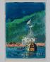 Armel DE WISMES - Original Painting - Watercolor - Galleon at sea 14