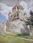 Paul CORDONNIER - Original Painting - Watercolor - Provins, the tower of Caesar 2, 1934