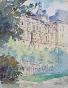Etienne GAUDET - Original painting - Watercolor - Chateau of Blois