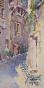 Etienne GAUDET - Original painting - Watercolor - Narrow street in St Aignan, Val de Loire