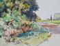 Etienne GAUDET - Original painting - Watercolor - Path to Onzain 1, Val de Loire