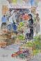 Etienne GAUDET - Original painting - Watercolor - market 4