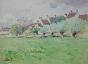 Etienne GAUDET - Original painting - Watercolor - Countryside 2