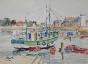 Etienne GAUDET - Original painting - Watercolor - Port of St Gilles Croix de Vie, Vendée 3