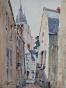 Etienne GAUDET - Original painting - Watercolor - Street 1