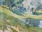 Etienne GAUDET - Original painting - Watercolor - Fishing in Beaugency, Val de Loire