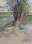 Etienne GAUDET - Original painting - Watercolor - countryside 17
