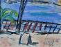 Edouard RIGHETTI  - Original painting - Watercolor Gouache -  Menton, Port of Garavan