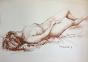 Pierre LETELLIER - Original print - Lithograph - Reclining nude