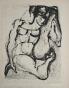 Isa PIZZONI - Original print - Lithograph - Reclining woman