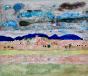 René GENIS - Signed watercolor - Mexican landscape - Workshop Bardone