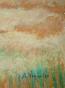 André VIGNOLES - Original painting - Gouache - Wheat fields under a stormy sky