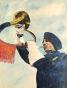Jehan TESTEVUIDE - Original painting - Watercolor - Newspaper Le Flambeau / The Militia