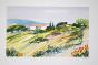 Ray POIRIER - Original print - Lithography - Isolated house in the Alpilles
