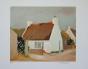 Jean Claude CARSUZAN - Original print - Lithograph - Cottage in Brittany