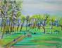 Robert SAVARY - Original painting - Gouache - The path through the fields