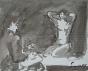 Robert SAVARY - Original painting - Watercolor - The painter and his nude model 3