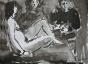Robert SAVARY - Original painting - Watercolor - The painter and his nude model 6