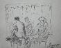 Robert SAVARY - Original painting - Ink wash - The painter and his nude model 8
