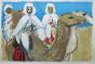 Nathalie CHABRIER - Original print - Lithograph - The Tuaregs