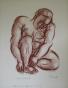 Isa PIZZONI - Original print - Lithograph - Naked woman n°9