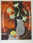 GANNE Yves - Original print - Lithograph - Bouquet of flowers with fruits