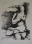 Manolo RUIZ PIPO - Original print - Lithography - young woman in the wind