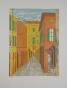 Maurice LOIRAND - Original print - Lithograph - Cobbled street