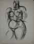 Isa PIZZONI - Original print - Lithograph - Naked woman n°13