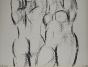 Isa PIZZONI - Original print - Lithograph - Naked women with raised arms