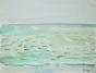Robert SAVARY - Original painting - Gouache - Beach at Veules-les-Roses