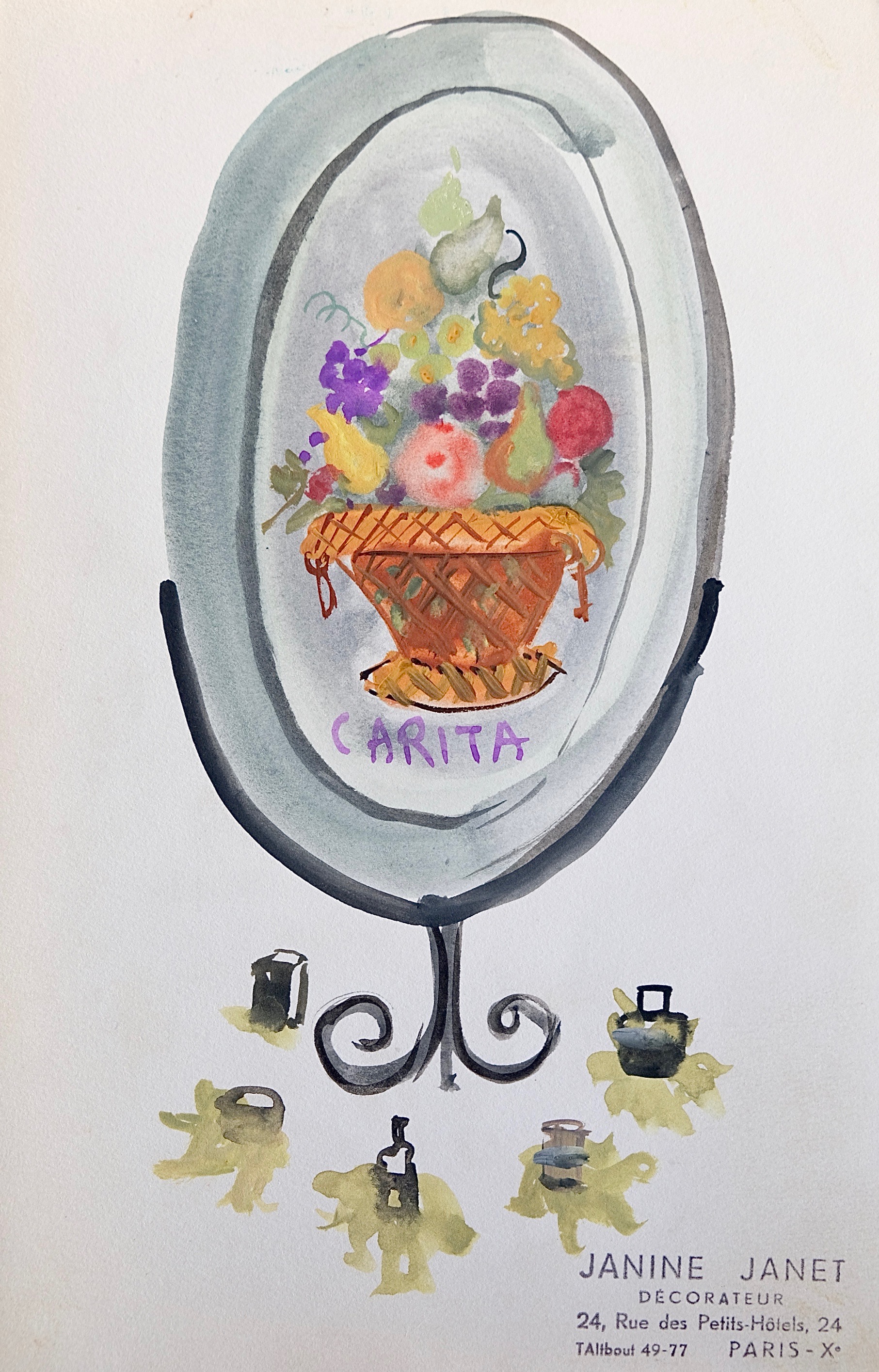 Janine JANET - Original painting - Watercolor - Project for Carita 2