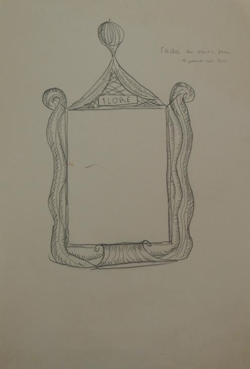 Janine JANET - Dessin original - Crayon - Projet miroir 1
