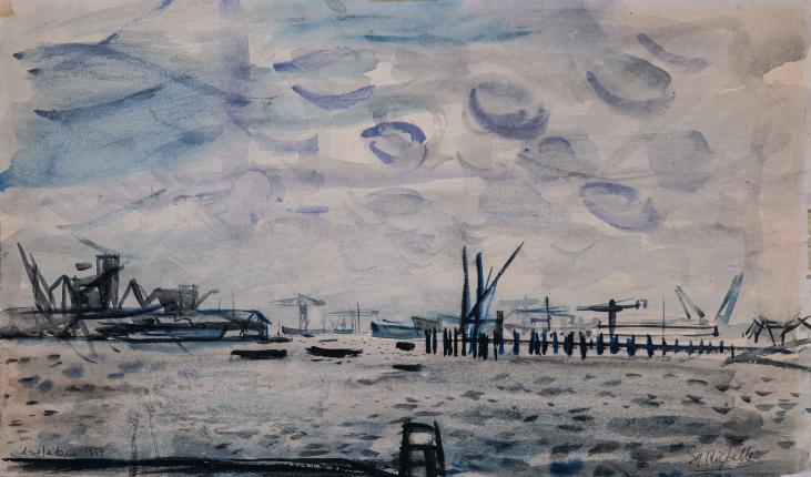 Edouard RIGHETTI - Peinture originale - Aquarelle -  Amsterdam