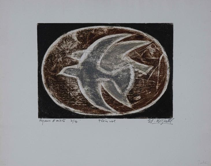 Edouard RIGHETTI - Estampe originale - Lithographie - Plein Vol