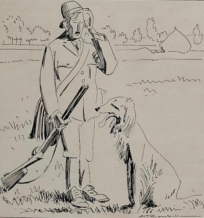 Auguste ROUBILLE - Dessin original - Encre - Caricature