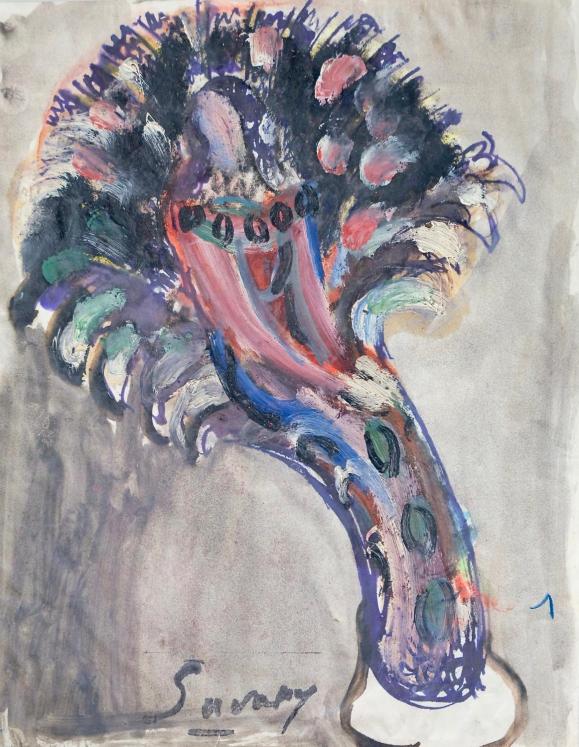 Robert SAVARY - Peinture originale - Gouache et pastel - Défilé de Mode