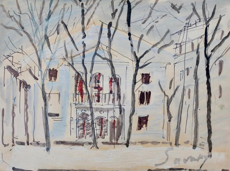 Robert SAVARY - Peinture originale - Gouache - L'Atelier Clignancourt à Paris