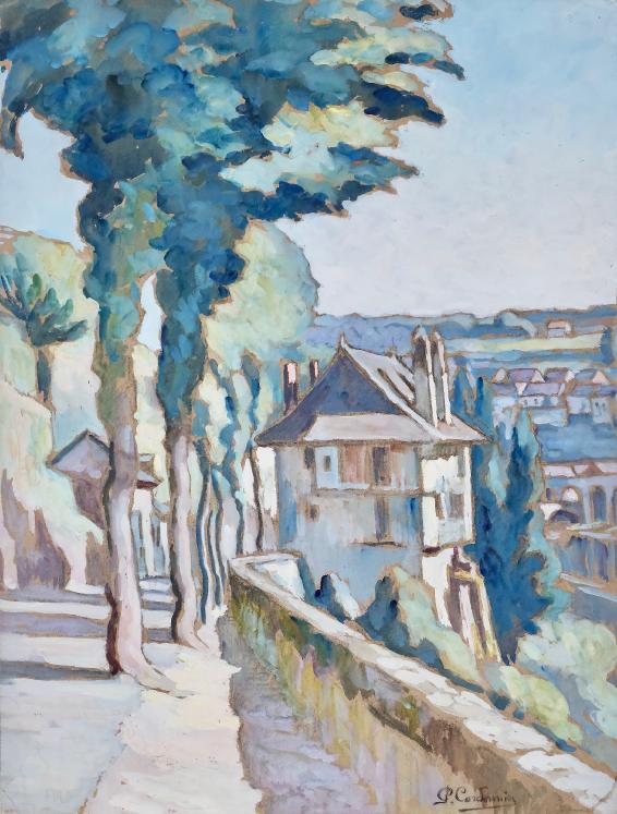 Paul CORDONNIER - Peinture Originale - Aquarelle - Village de la Creuse 1
