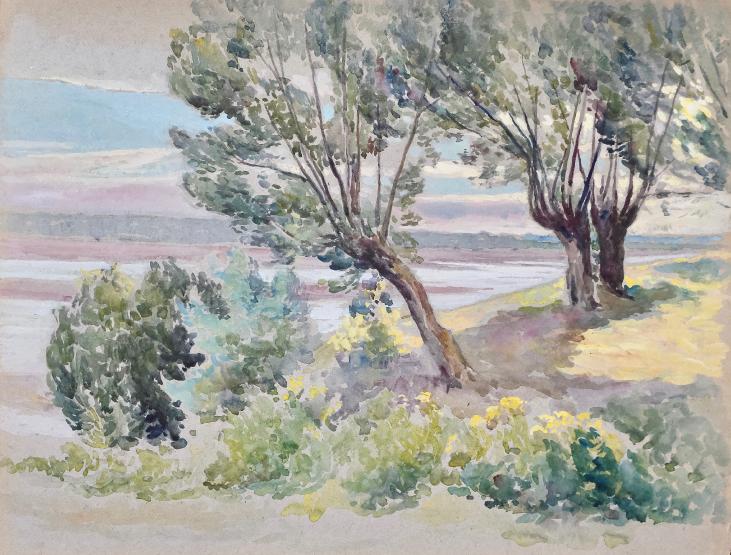 Paul CORDONNIER - Peinture Originale - Aquarelle - Vallée de la Creuse 1