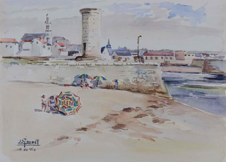 Etienne GAUDET - Peinture originale - Aquarelle - Port de St Gilles Croix de Vie, Vendée 4