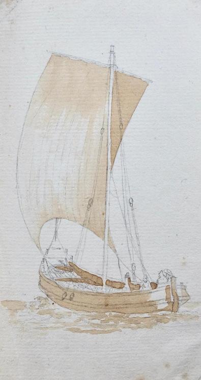 Antoine ROUX - Peinture originale - Aquarelle - Navire