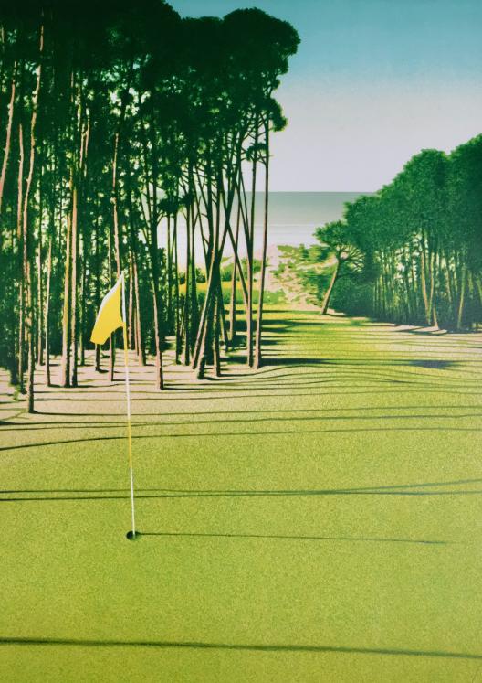 Daniel SCIORA - Estampe originale - Lithographie - Green de golf