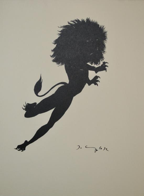 Frédéric DELANGLADE - Lithographie originale signée - Zodiaque Le Lion