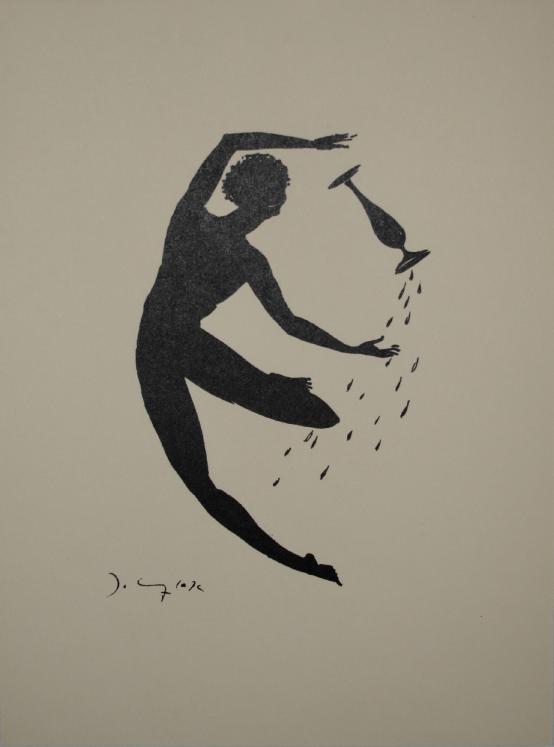 Frédéric DELANGLADE - Lithographie originale signée - Zodiaque Verseau