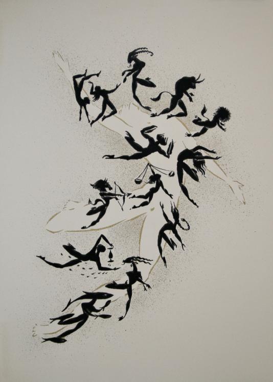 Frederic DELANGLADE - Lithographie originale signée - Les signes du Zodiaque