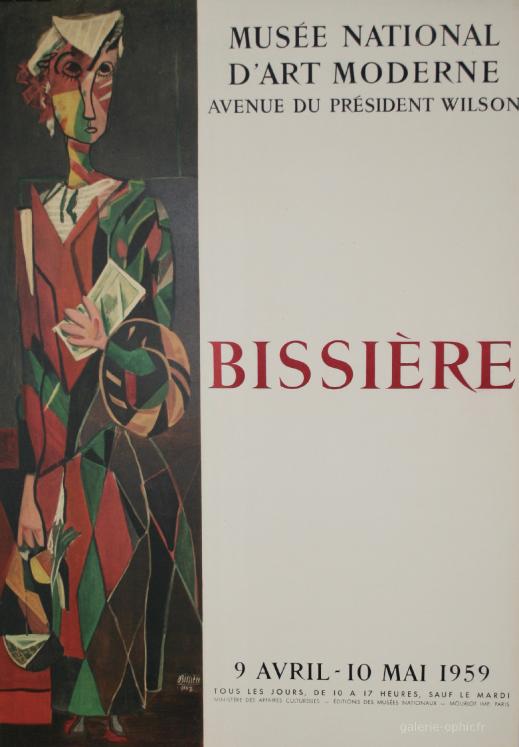 BISSIERE Roger - Affiche originale - Musee national art moderne