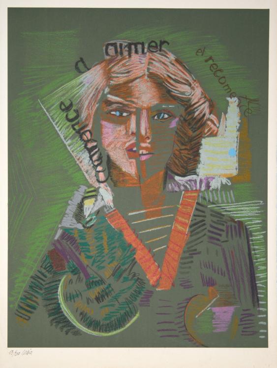 Gilbert CORSIA - Estampe originale - Lithographie - Hommage à la femme 3